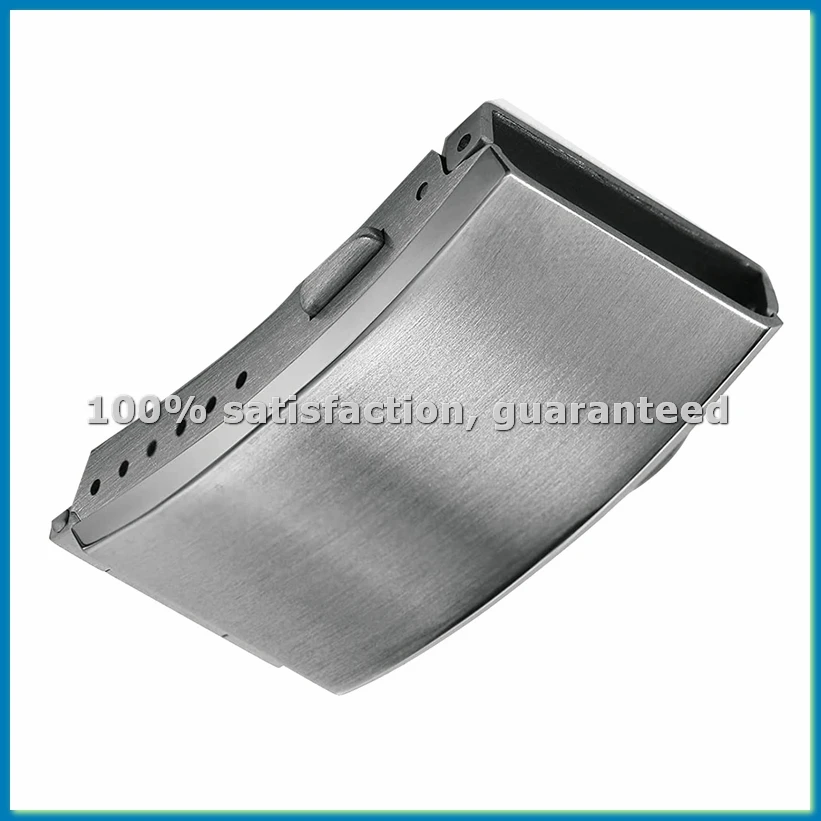 Watch Buckle Fold Safety Milled Clasp Replacement Stainless Steel Watchband Clasp , 20Mm-SPMI