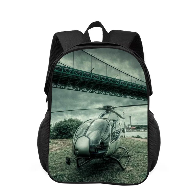 Helicopter shoulder protection backpack, domineering trend, mechanical printing new style best gift for boys and girls in school