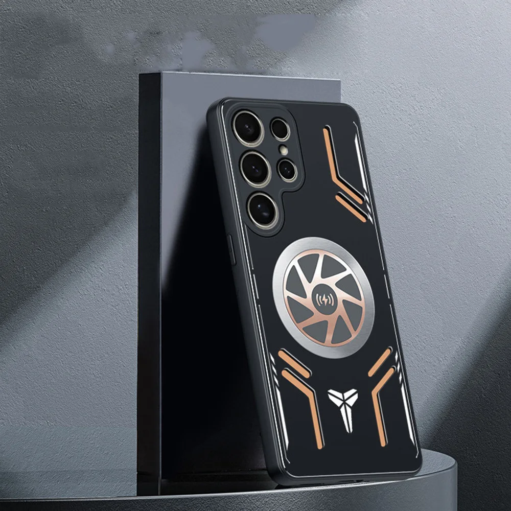 

Чехол для Samsung Galaxy S26, S26 Plus, S26 Ultra с медным охлаждающим магнитным вентилятором, противоударный, нескользящий, силиконовый