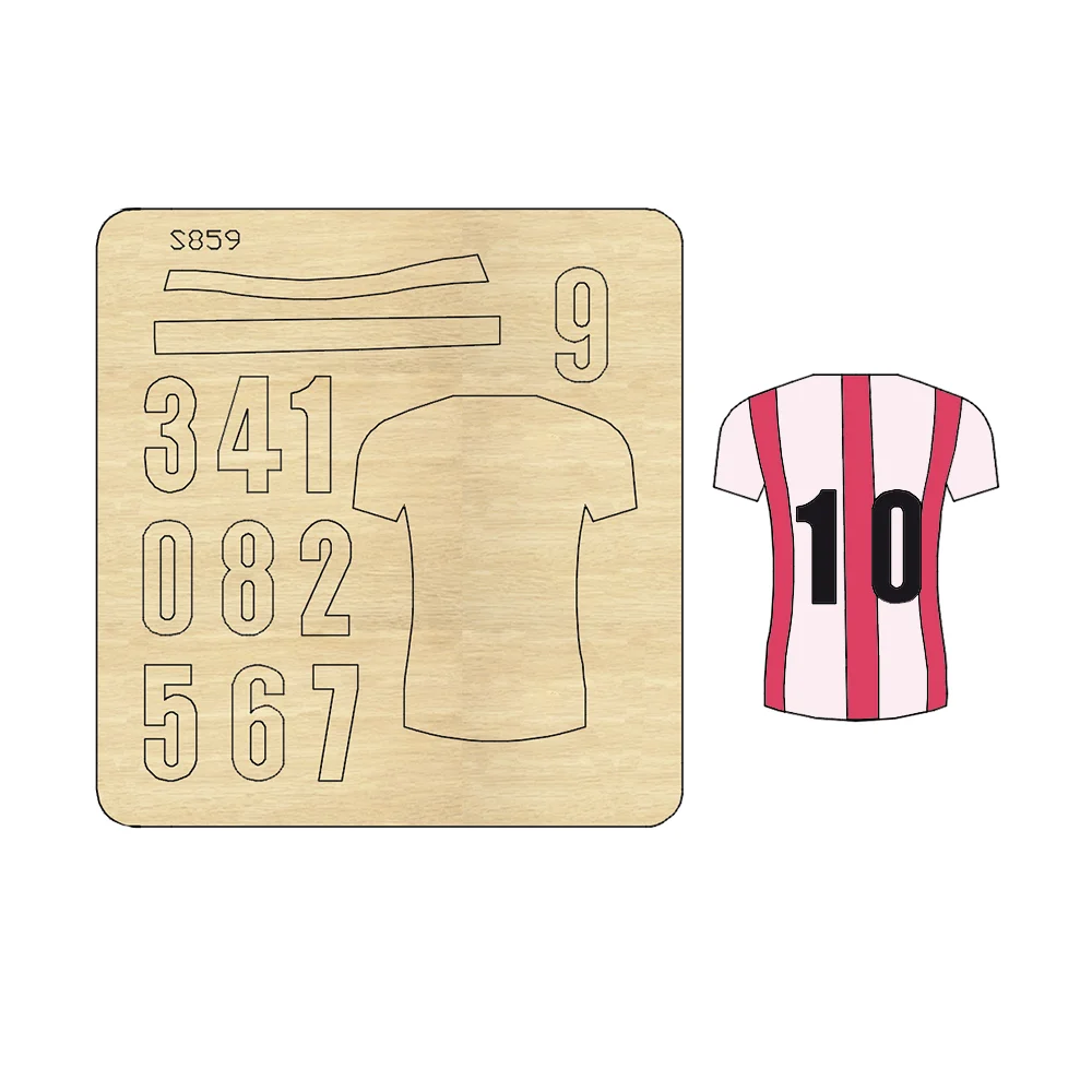 football shirt Cutting Dies Wooden Die Suitable for Common Die Cutting Machines on the Market