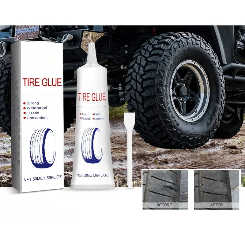 

Tire Repair Glue Strong Rubber Wear-resistant Non-corrosive Adhesive Tire Sealing Bonding Glue Car Tire Repair Sealant，50ML