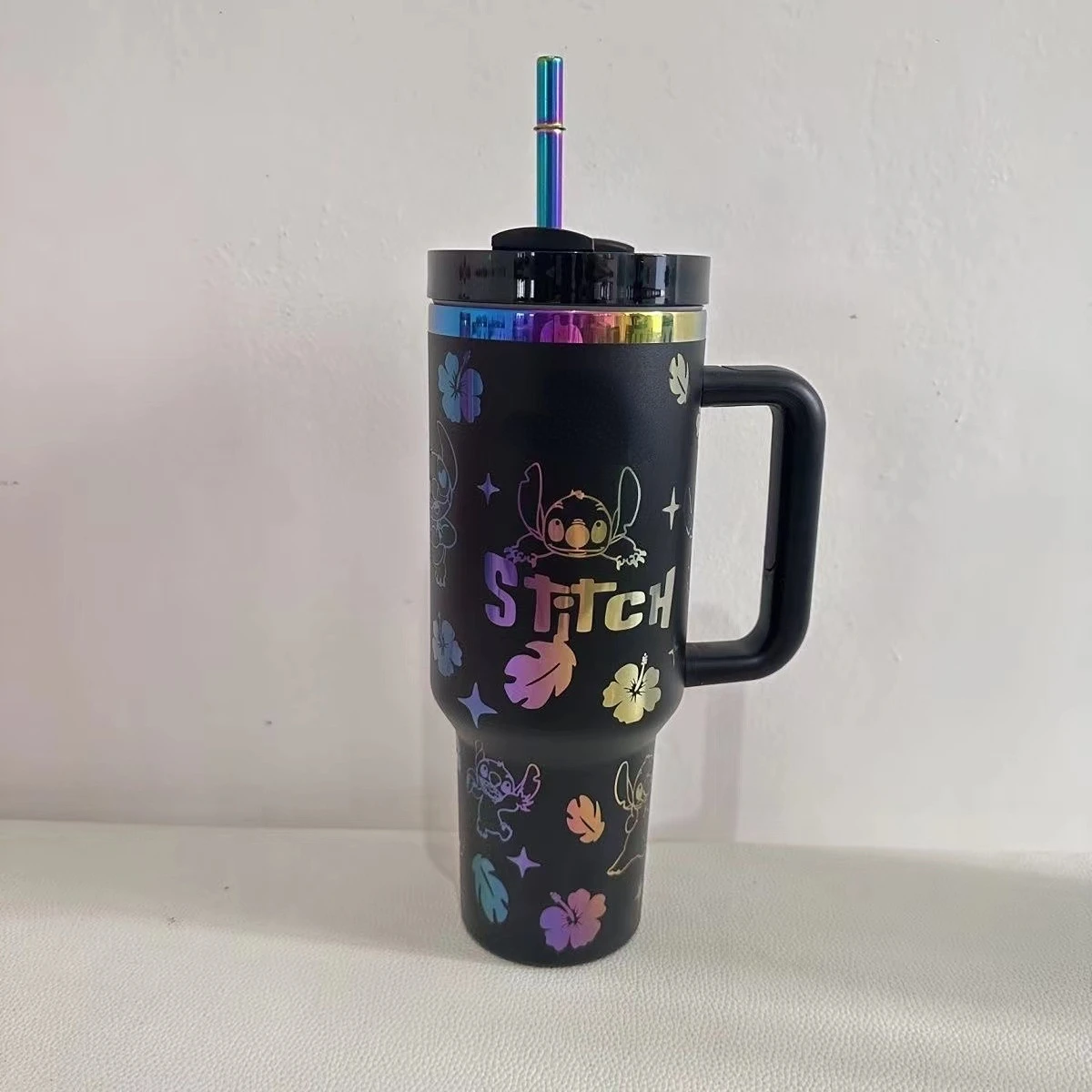 MINISO-taza de Stitch H2.0 de 40oz, vaso FlowState, taza de café térmica aislada, taza de viaje de acero inoxidable de gran capacidad