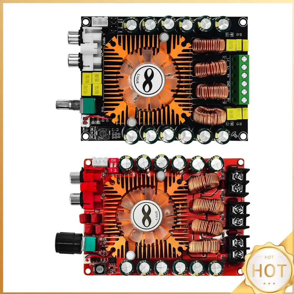 TDA7498E 2.0 High Power Digital Power Amplifier Board 160Wx2 Stereo Amplifier Board With Cooling Fan Gain Adjustable 20Hz-20KHz