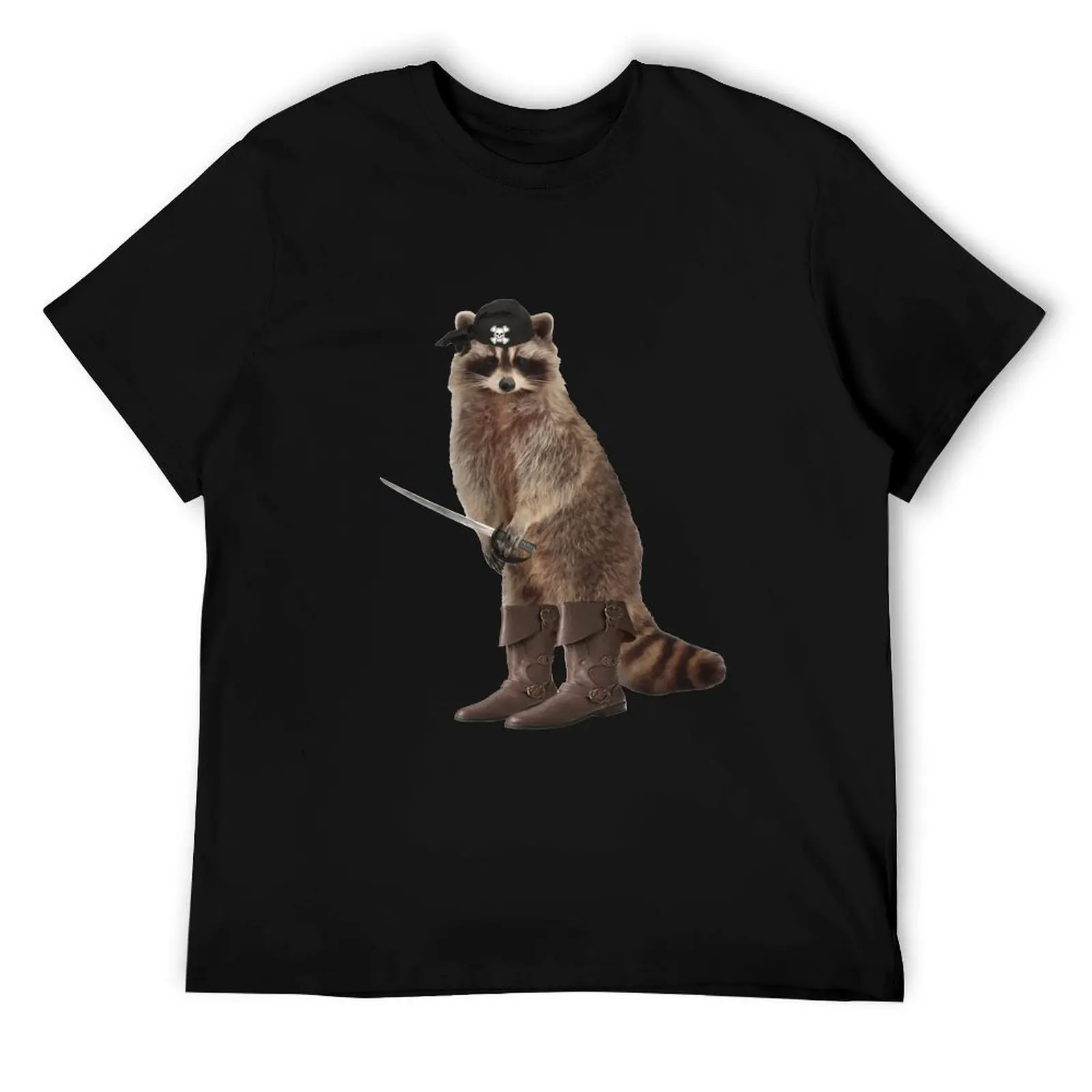 

Pirate Raccoon T-Shirt cotton t shirts high quality t shirts cotton 100% T-Shirt