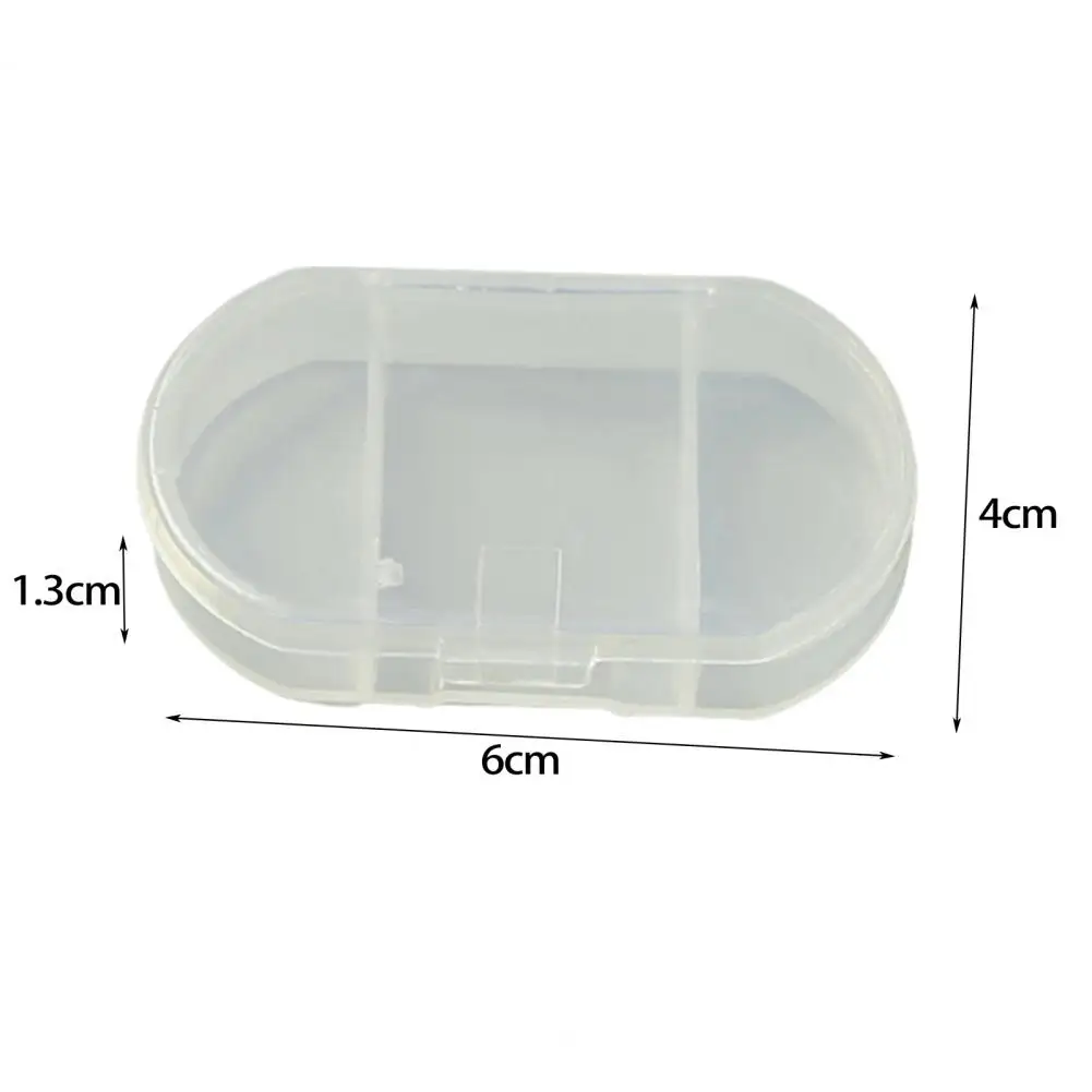 2Pcs Pill Box Visible Scratch Proof Pill Organizer Pill Storage Box Tablet Container Travel Accessories