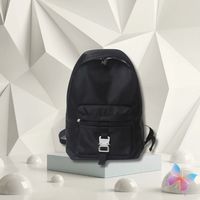 Men Women Black Outdoor Travel 1017 ALYX 9SM Backpacks High Street Fashion Metal Socket Letter Logo Zipper Opening Nylon Bags