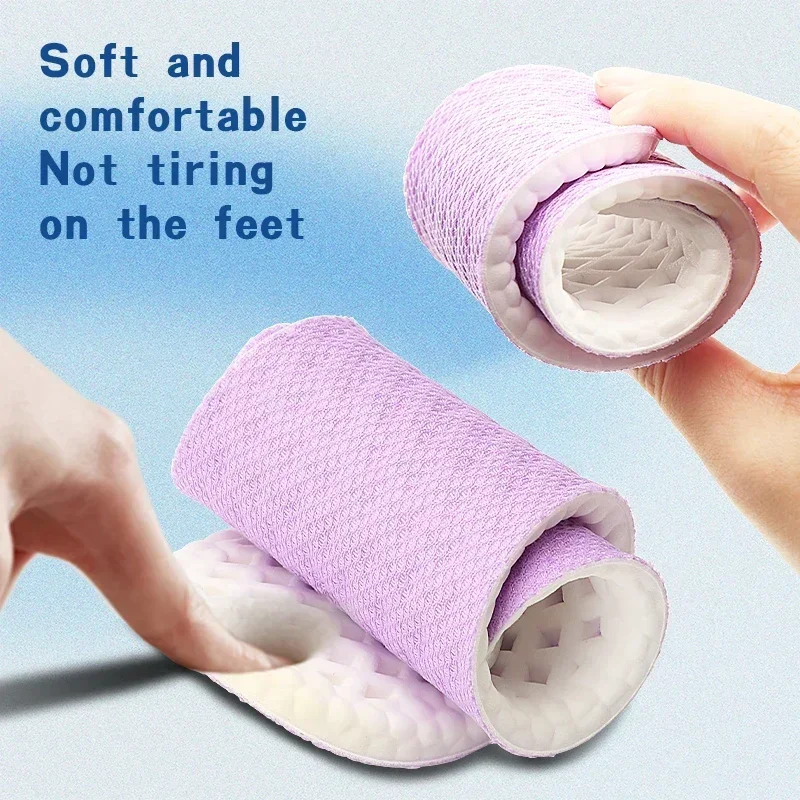 Memory Foam Shoe Insoles for Running Sports Shock Absorption Breathable Non-Slip Soft Sole Men Women Flats Pads
