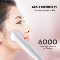 Electric Silicone Face Cleansing Brush Waterproof 2 in 1 Double Head,  Vibration Facial Pore Cleaner Skincare Beauty Tool