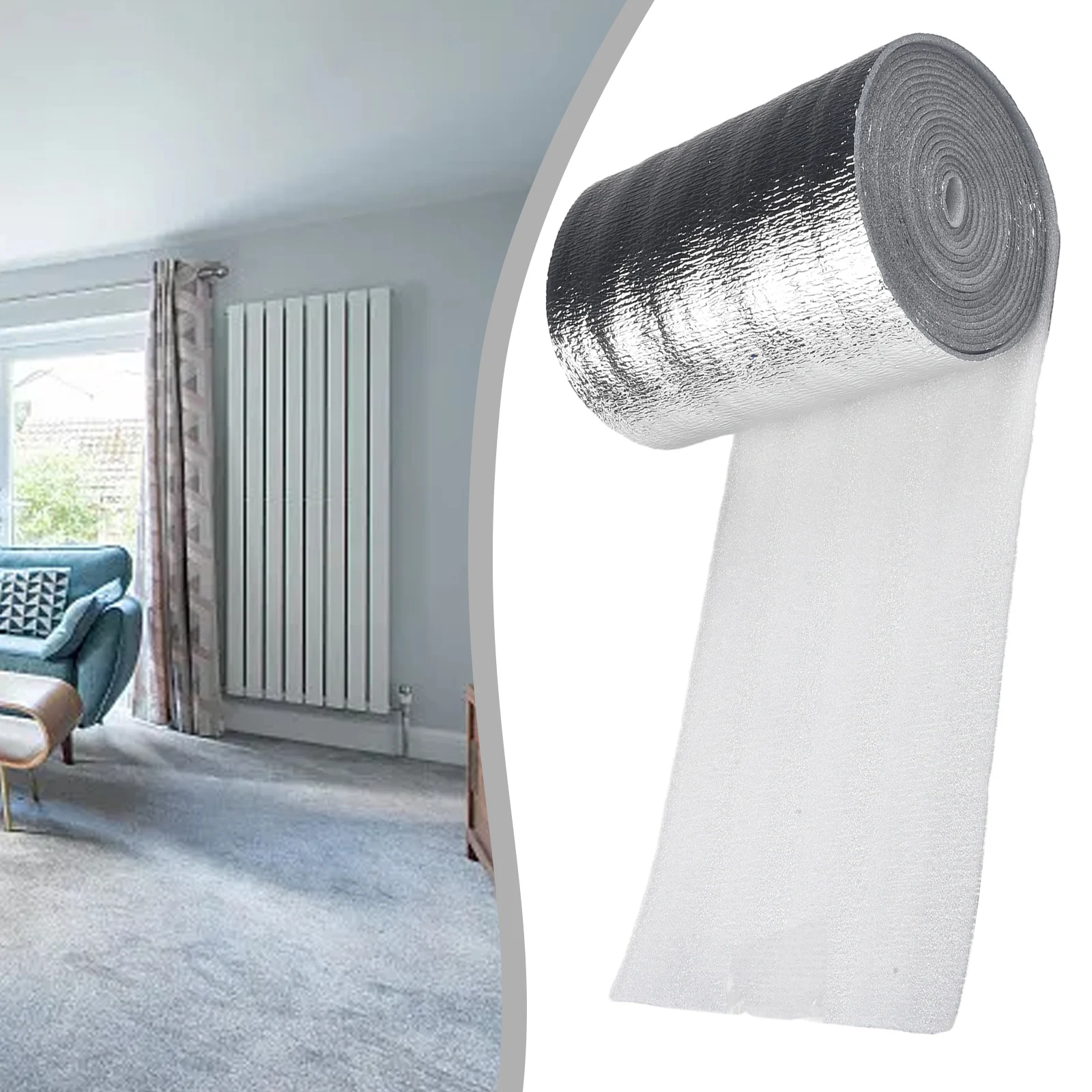 Maximize Heat Transfer Aluminum Foil Radiator Insulation Film Reflects 90% of Radiation Keeps Your Room Warm and Cozy