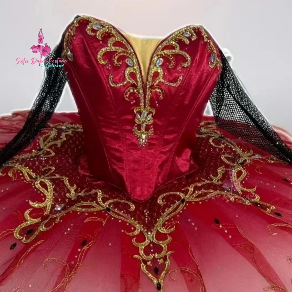 New high-end private custom adult children professional red Esmirada Peach Cup GDC Competition ballet TUTU dress costume