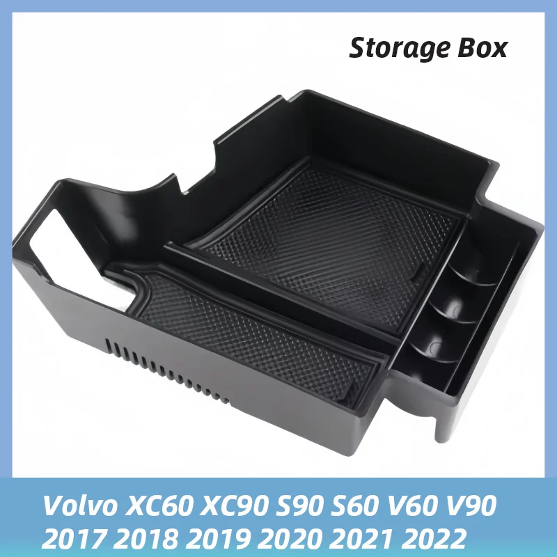 

For Volvo XC60 XC90 S90 S60 V60 V90 2017 2018 2019 2020 2021 2022 Car Armrest Storage Box Holder Interior Accessories