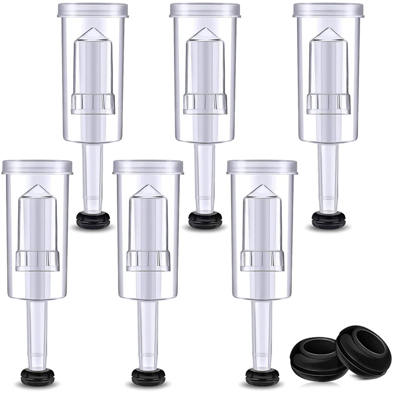 مجموعة ABWR-Airlock للتخمير، 80 قطعة من الحلقات السيليكونية و6 قطع غرفة الضغط البلاستيكية للحفاظ على وصنع النبيذ