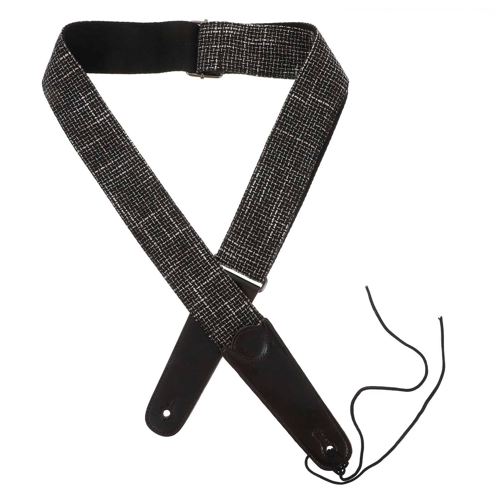 

Guitar Strap Black Cotton Adjustable Durable High Density Buckle Suitable For Folk Wood Guitars Premium Shoulder