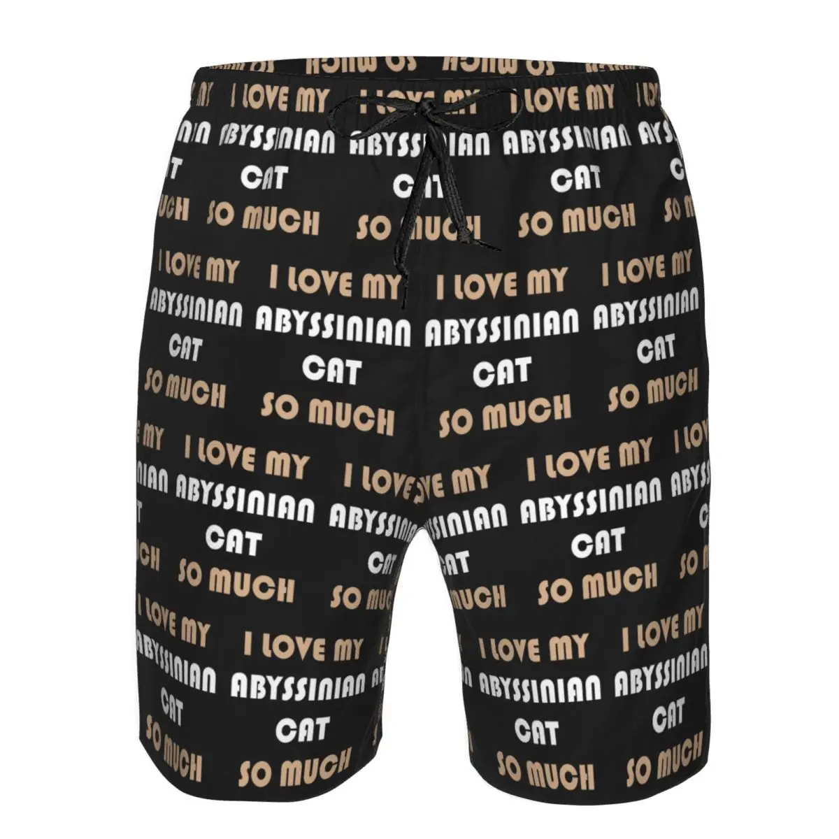 I Love My Abyssinian Cat So Much Trunks Beach Board Shorts Casual Quick Dry Swim Summer Men Pants