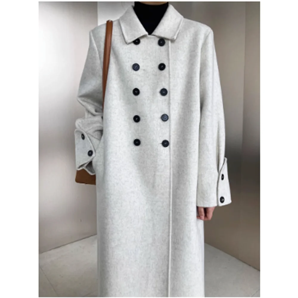 

wool overcoat winter new loose double-breasted woolen coat