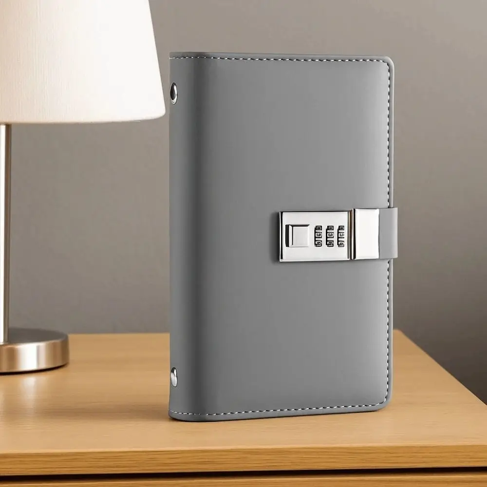 A6 Code Notebook for Money Anti-splash Water Solid Color Cash Budget Ledger Academic Weekly Agenda Diary Notepad