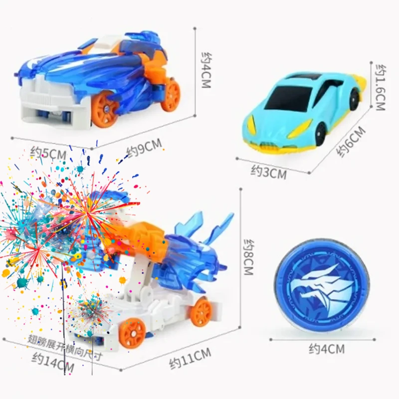 Screechers Wild Explosion Speed Fly: Figuras de Acción Transformables de Coche a Bestia, Juguetes para Niños, Regalo