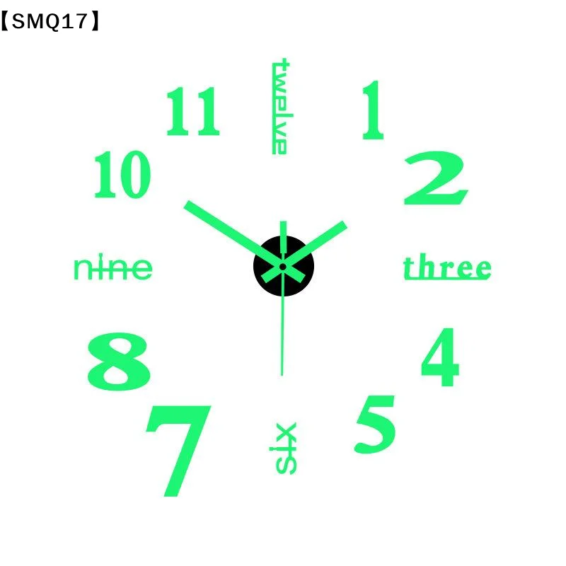 2D 3D Wall Clock Mirror Wall Stickers DIY Large Acrylic Quartz Wall Clocks Removable 4 Color Art Decal Sticker Home Decor【SMQ】
