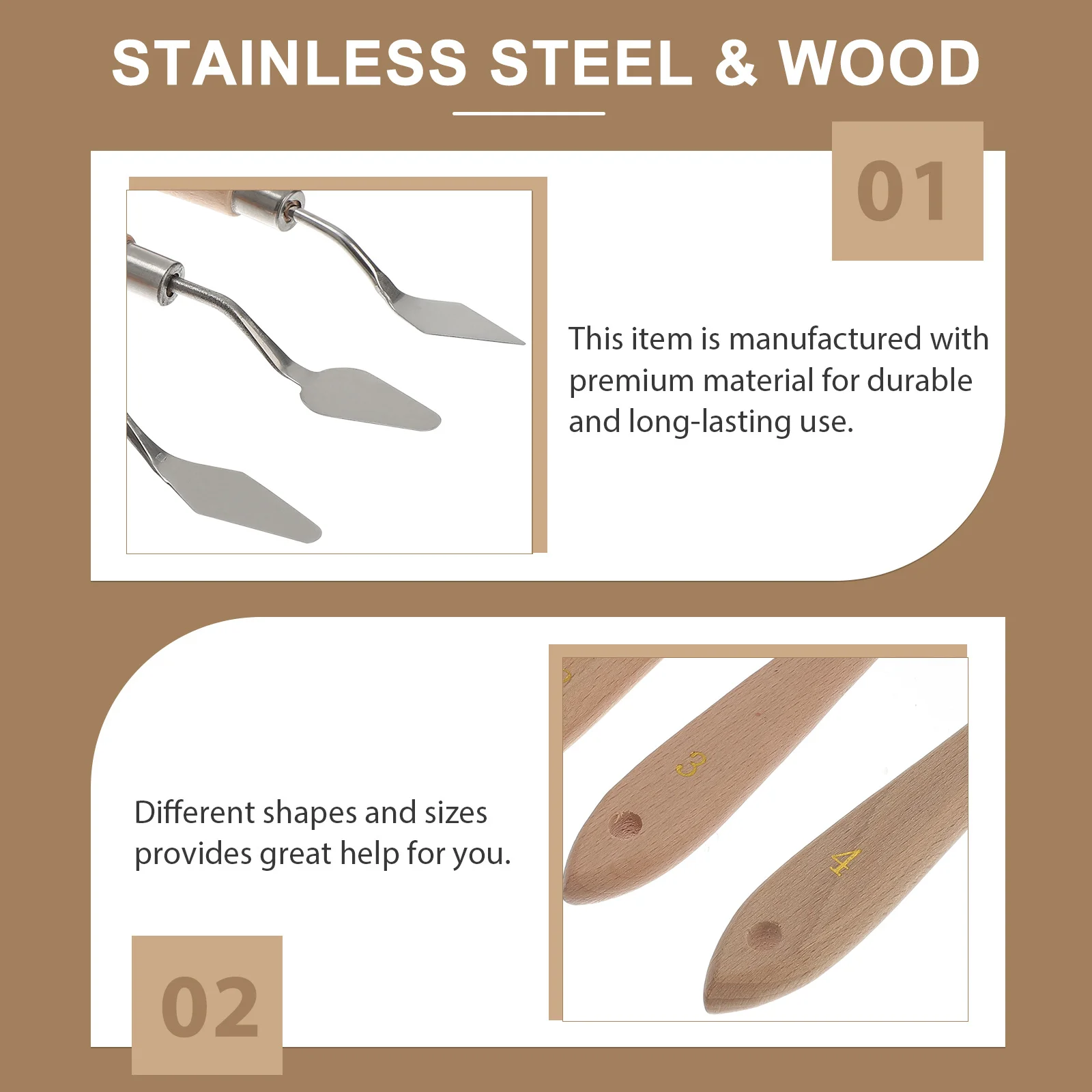 

4Pcs Oil Painting Spatula Set Plastic Flexible Blades for Palette Canvas Painting Drawing Tool Art Accessories