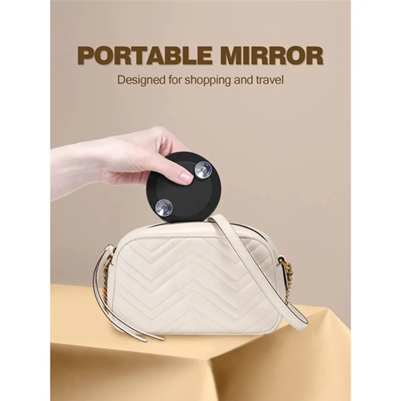 AEE3-Magnifying Mirror With Suction Cup Compact Durables Travel Makeup Mirror For Plucking Eyebrows Removing Blackheads