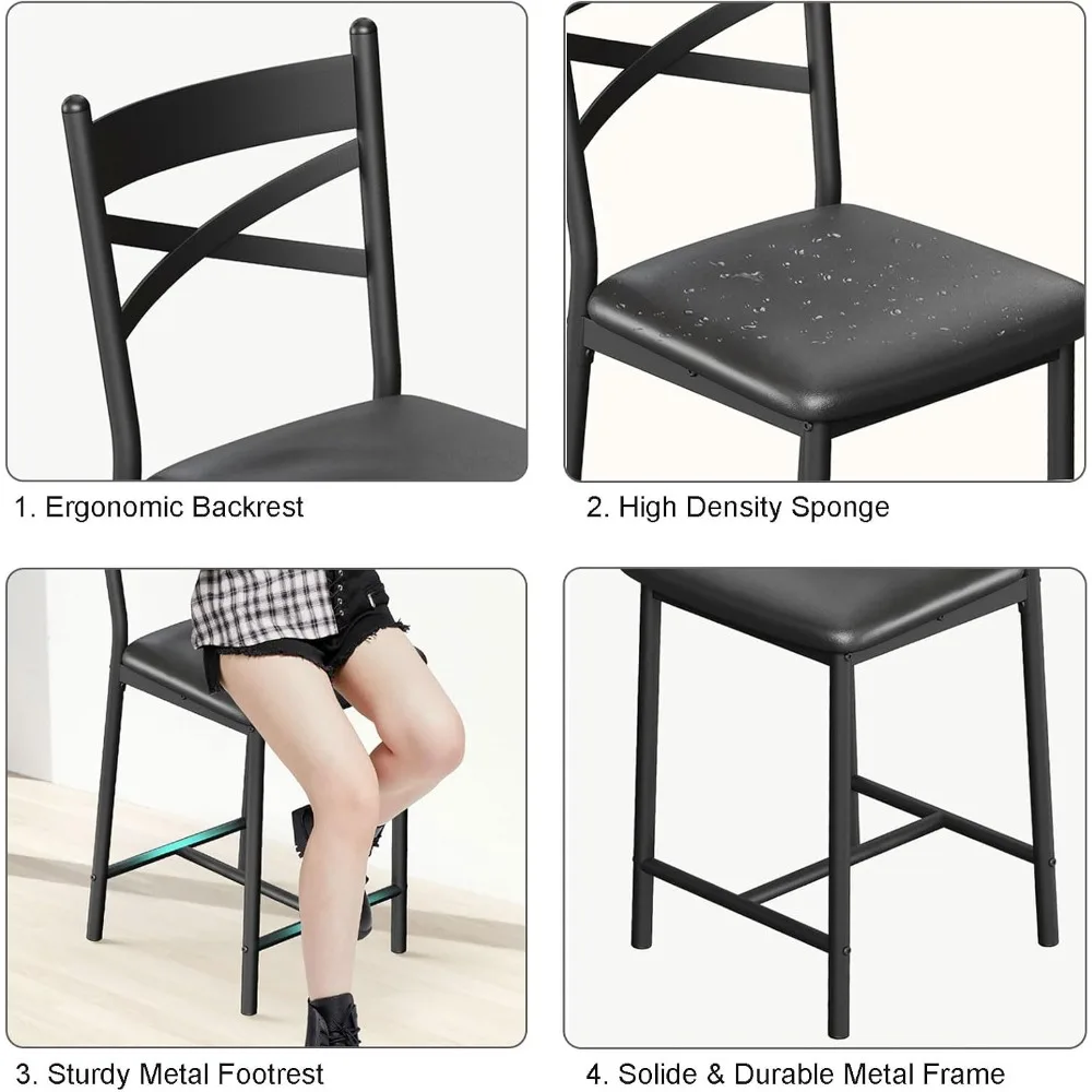 Black Metal Counter Stools 6