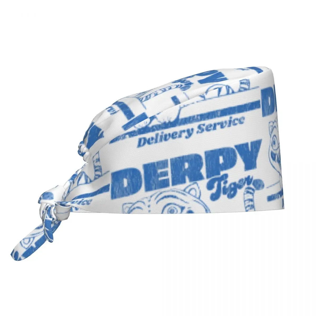 

Шляпа медсестры KPop Demon Hunter Scrub Caps Derpy Tiger Модная медицинская шапка Мягкая эластичная женская рабочая кепка унисекс с длинными волосами и графикой