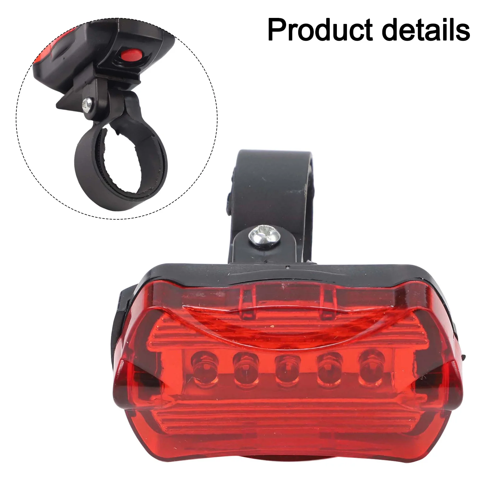 

Night Bicycle Lamp LED Tail Light Cycling Night Safety 6.5*4*2.5cm Easy To Install Energy-saving IC Controlled