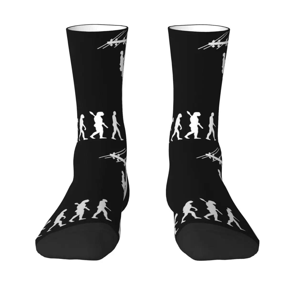 

Электрическая мачта - носки «Эволюция людей Дарвина», супер мягкие чулки, всесезонные длинные носки для мужчин и женщин, подарок на день рождения