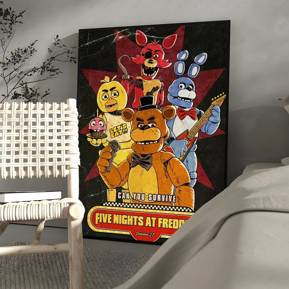 Fnaf Five-Nights-At-Freddys klassisches Poster, Wandkunstdruck, geeignet für Wohnzimmer, Schlafzimmer, Bar, Salon, Heimdekoration, Geschenk – Detail 16