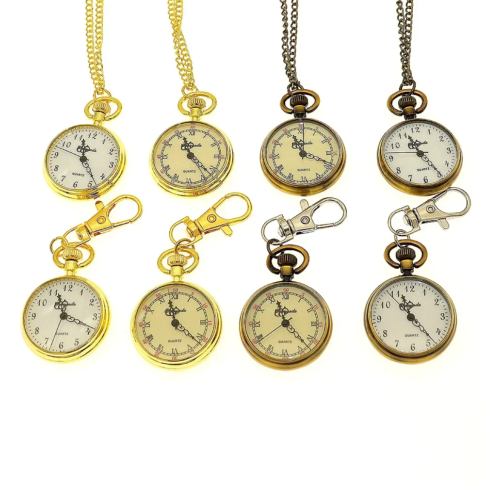 새로운 주머니 시계 키 체인 원격 제어 시계 배터리 학생 의사 의료 빈티지 시계 목걸이 체인