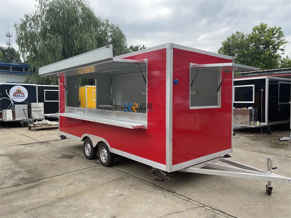 

Mobile Kitchen Fast Food Cart Food Truck Trailers With Full Kitchen On Wheels For Sale