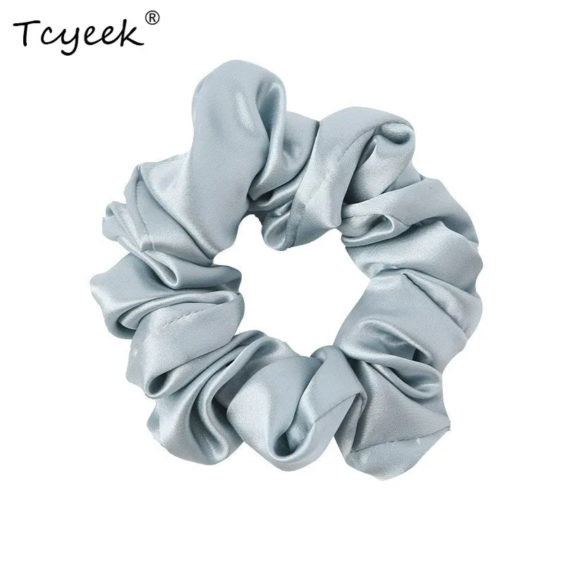 

Tcyeek 22MM 100%Mulberry Silk French Style Band 3.5CM Handmade Hair Ring Ropes Hair Rope Tie Curly Hair Sweet A3D554QM