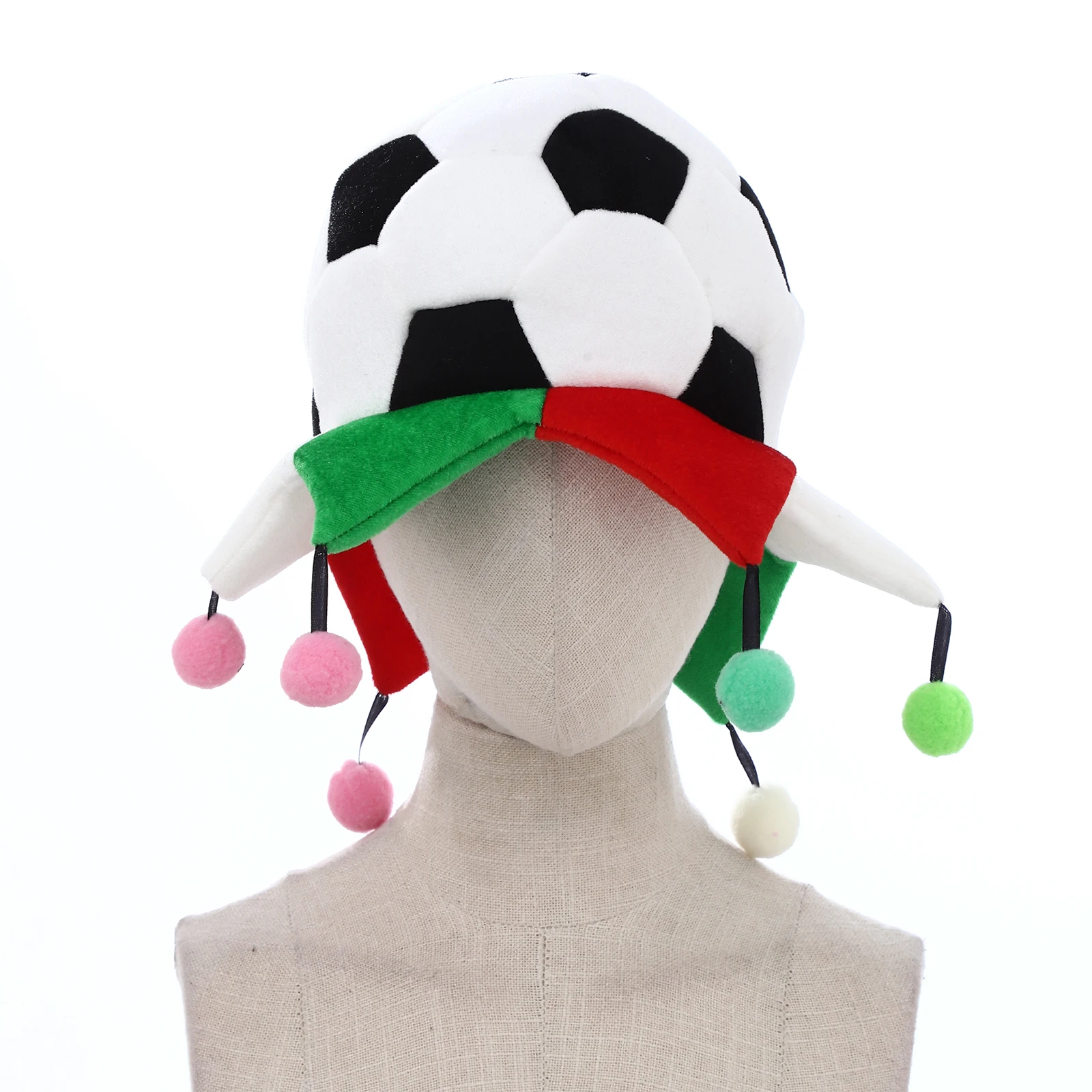 Carnival Hat Football Colored Jagged Brim Hat Funny Costume Soccer Hats Photo Booth Props for Adults Dress Up Hats Accessories