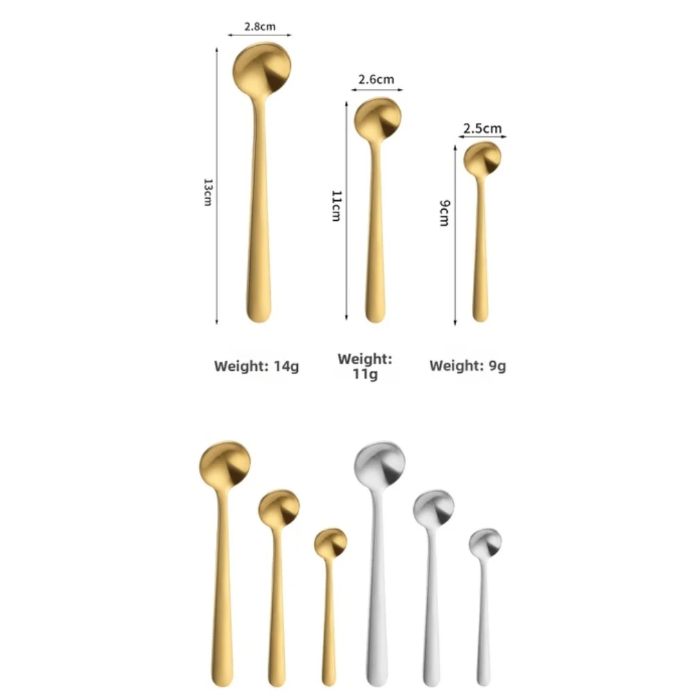 Premium Stainless Steel Spoons Dessert Scooping Spoons Small Demitasse Spoon Smooth Safe Edges Enhanced Capacity Design