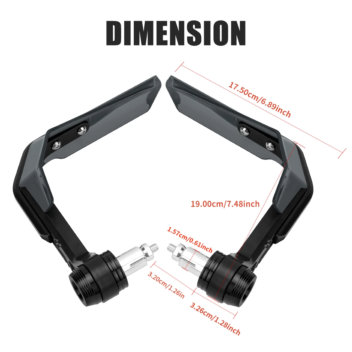 รถจักรยานยนต์ Handle Hand Guards Wind Protector แปรงตกแต่งบาร์ Universal Motocross Grip ป้องกันครอบคลุม Handlebar Handguard