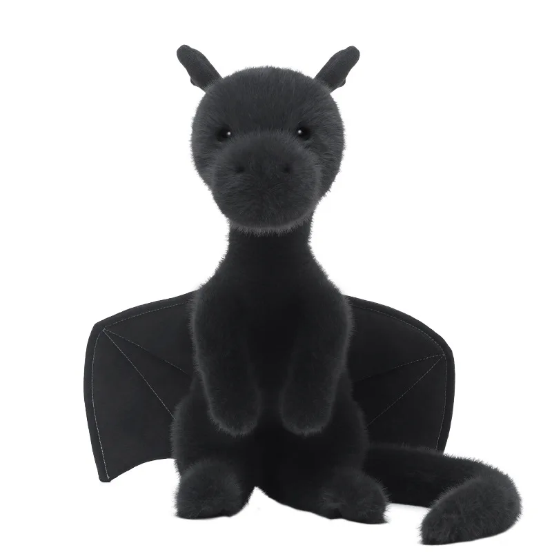 Dragon Cub Peluche Nero Adorabile Peluche Lenitivo Cuscino per il Sonno Bambola Regalo di Compleanno