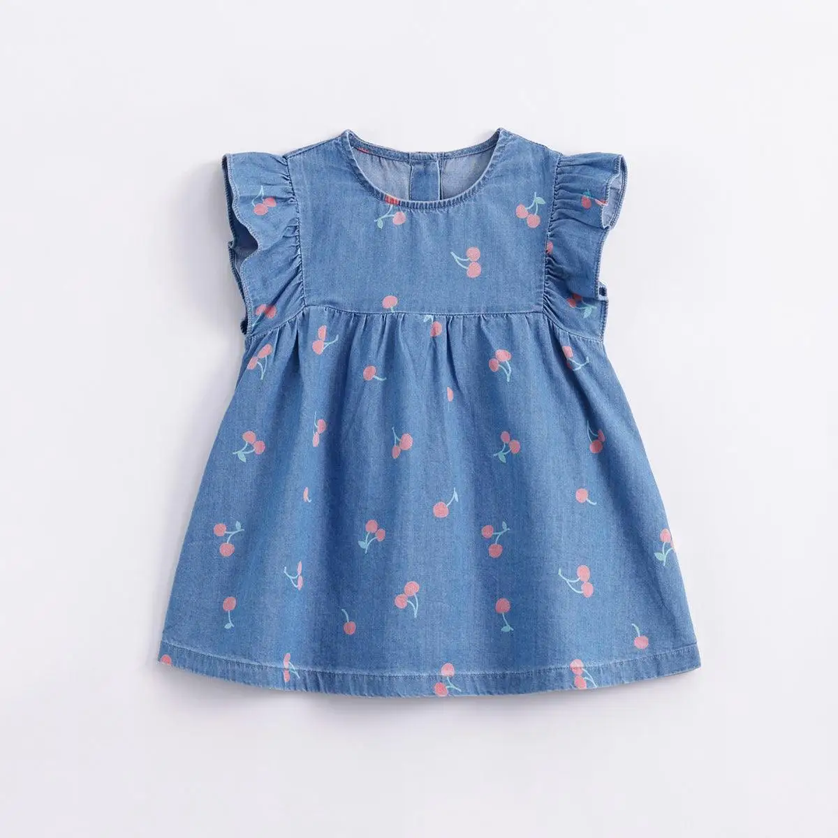 

MARC&JANIE Girls Summer Lace Cotton Denim Dresses 230761