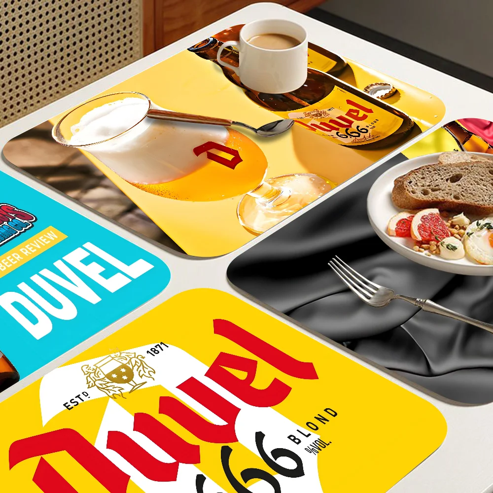 Duvel Bee Kitchen Tableware Dish Drying Mats Desk Drain Pad Heat Resistant Counter Top Mat Non-slip Draining Placemat