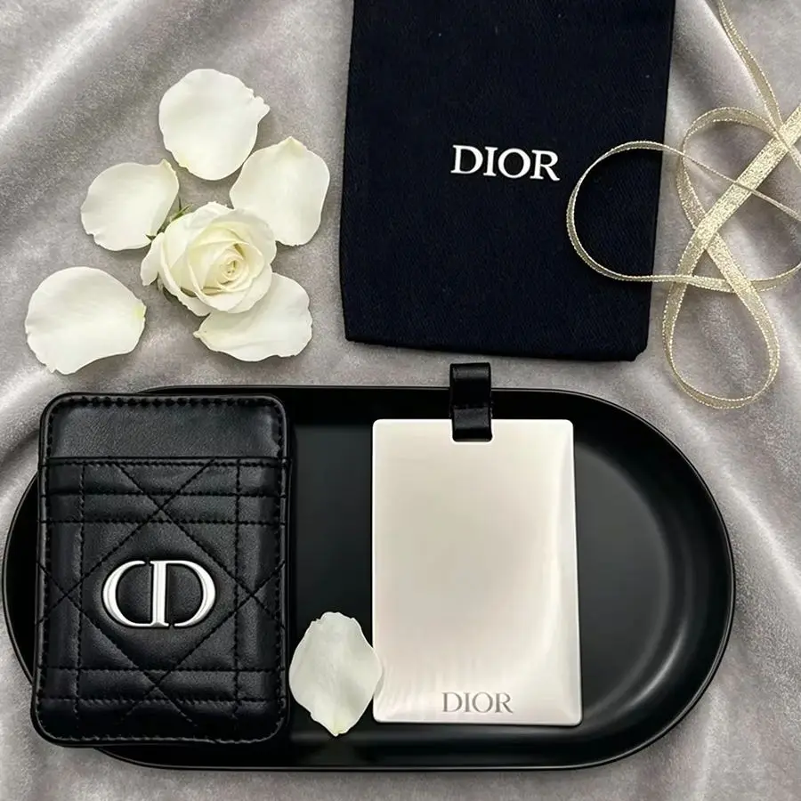 Dior Dior’s Bag Multi-functional Portable Double Sided Touch Up Mirror Integrated Card Holder Compact Pocket Makeup Mi - view 2
