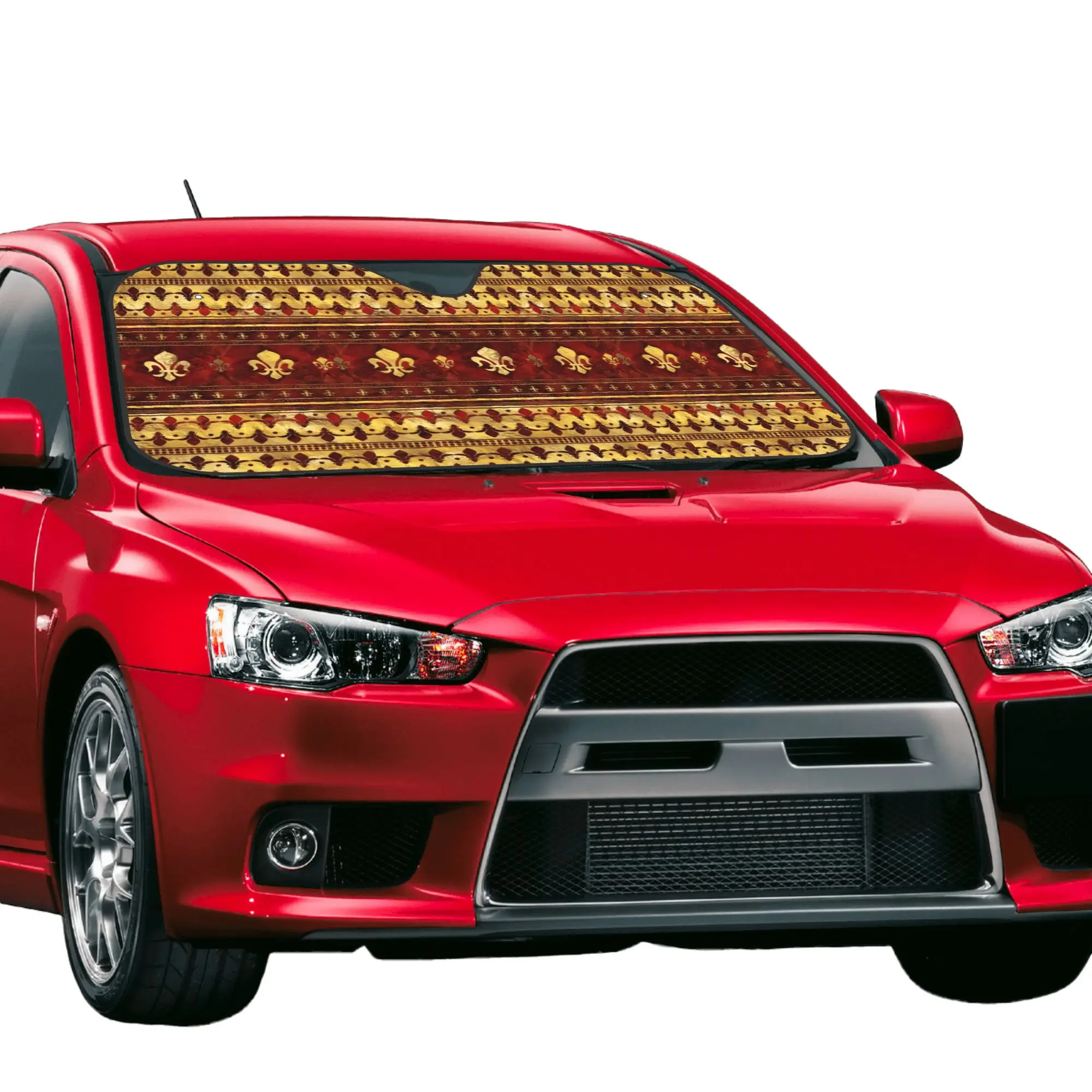 Car Front Windshield Sun Visor Heat Insulation Cover UV Protection Car Sun Shade Fleur De Lys Lily Covers Car Solar Protection
