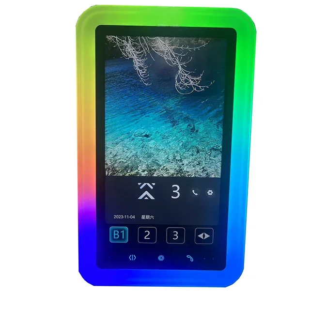 Cop colorido acrílico do toque do elevador da tela do painel da operação do toque do elevador de 32 polegadas