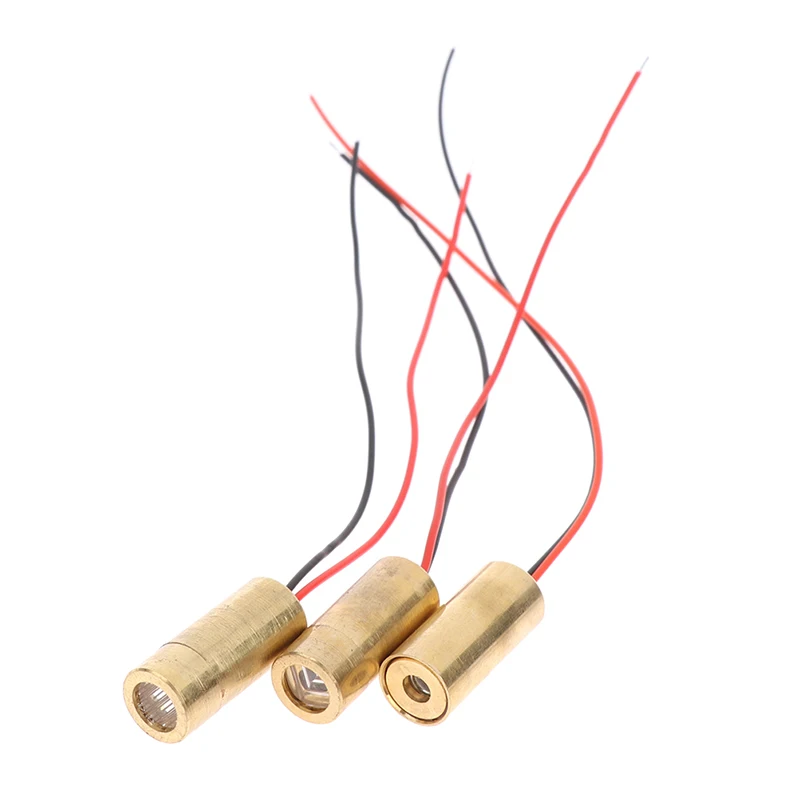 1PC Laser Head 650nm 9mm 3V 50mW Laser Cross Diode Module Red Copper Head Line / Point / Cross Laser Diode