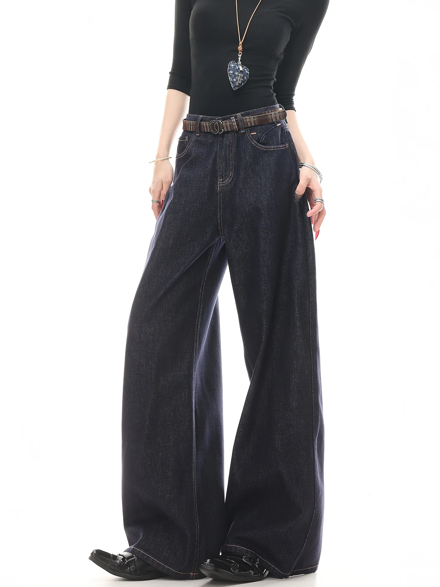 

Женские свободные джинсы с широкими штанинами в американском стиле, прямые, свободного кроя, весна-лето, новинка, брюки в пол