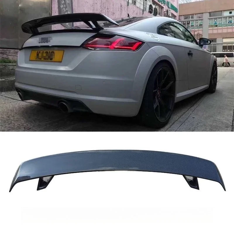 Sayap Bibir Bot Spoiler Bagasi Belakang Hitam Serat Karbon/FRP For Audi TT 8J TTS A5 A6 A7 Semua 2008 - 2011 Aksesori Mobil