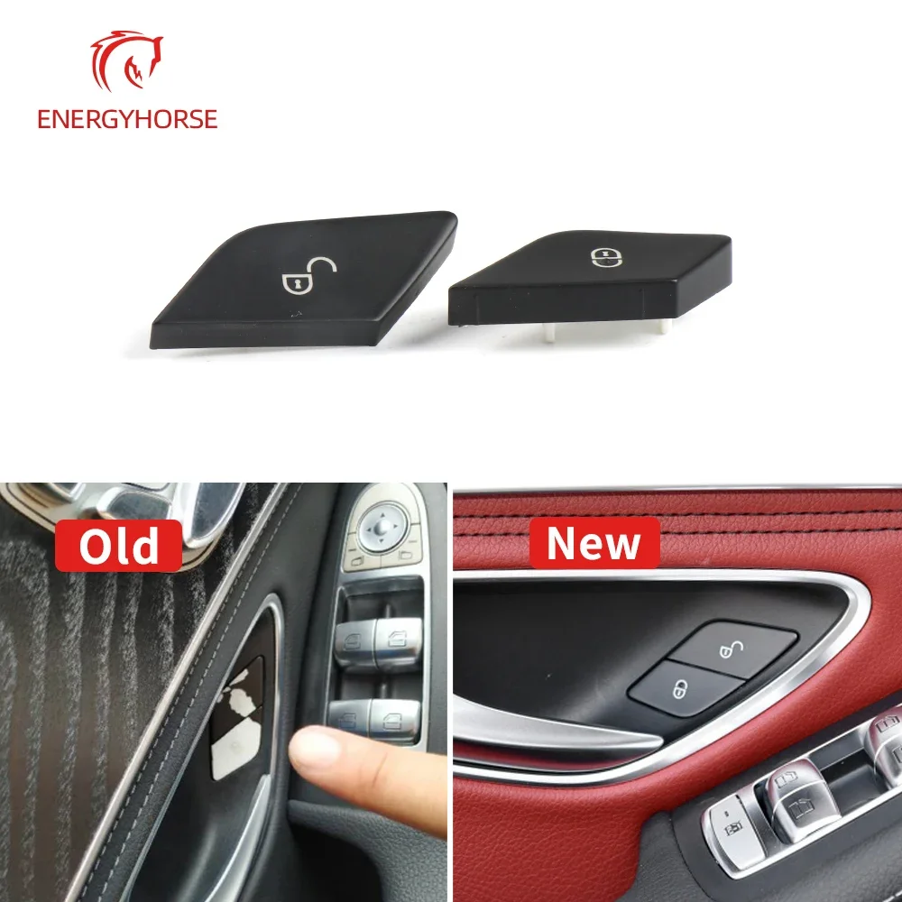 LHD RHD Car Door Lock Unlock Buttons Cover Trim Stickers Fit For Mercedes Benz C E S class GLC W205 W213 X253 Vito W447 W222