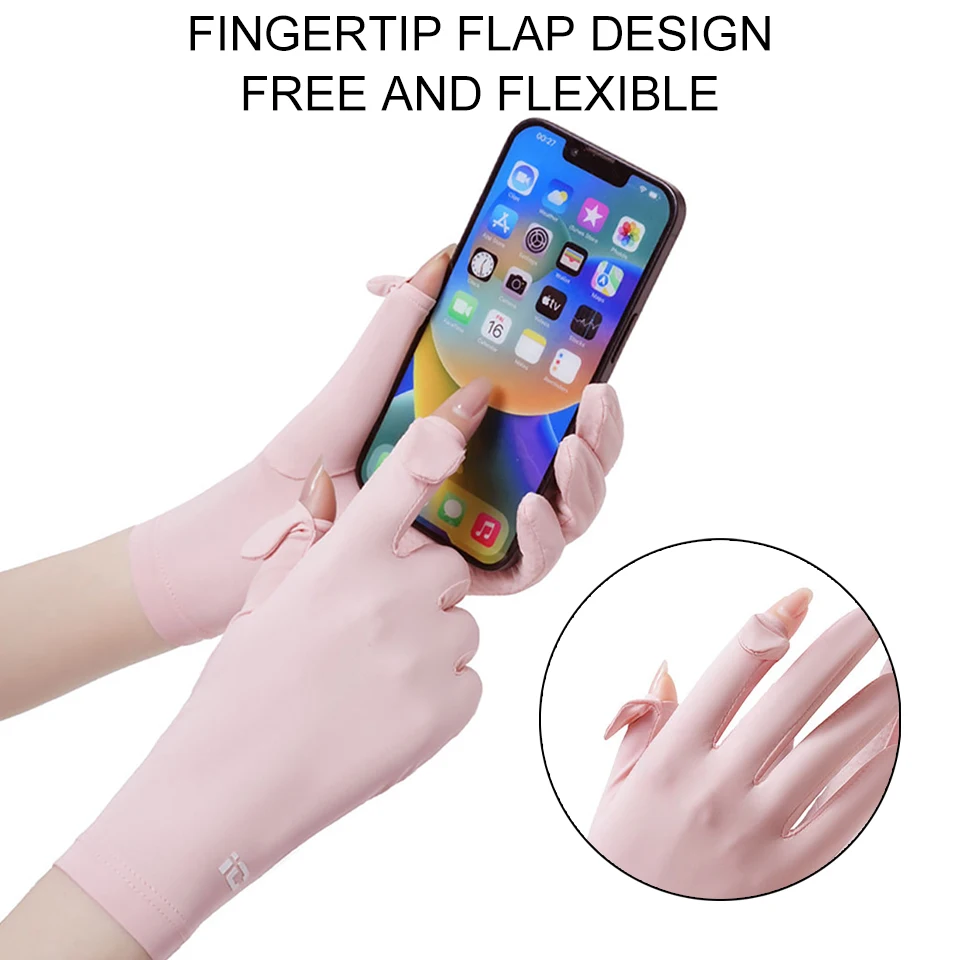 GOBYGO 1 пара солнцезащитных перчаток, ощущение льда, велосипедные силиконовые противоскользящие дышащие велосипедные перчатки с открытым пальцем и сенсорным экраном