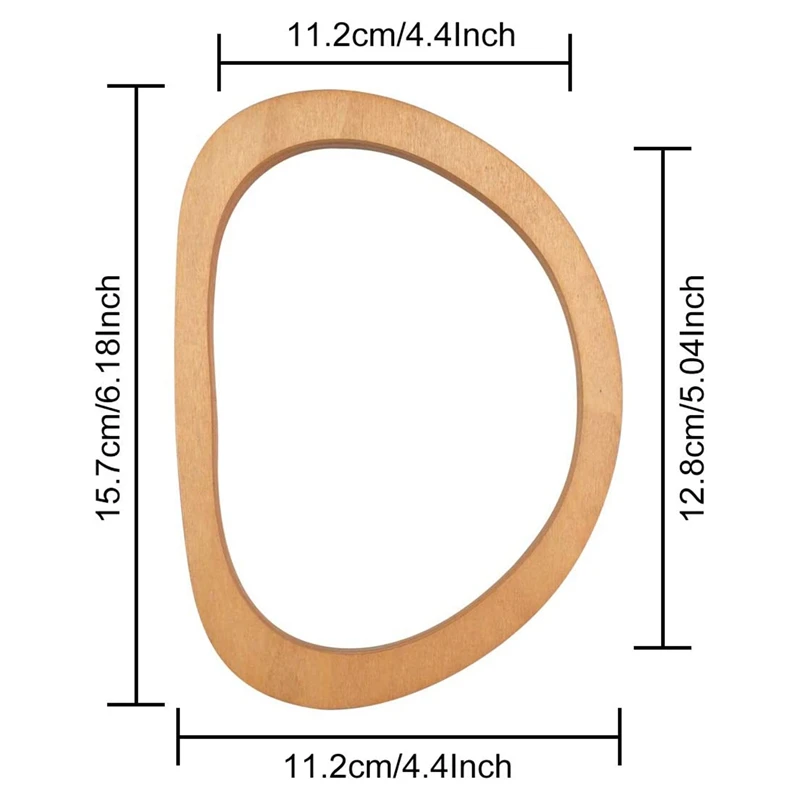 Nieuwe-4 Stuks Houten Handgrepen Handgemaakte Tas Handvat Vervanging Ovale Handgrepen Voor Rietjes Strandtassen Canvas Handtassen Maken