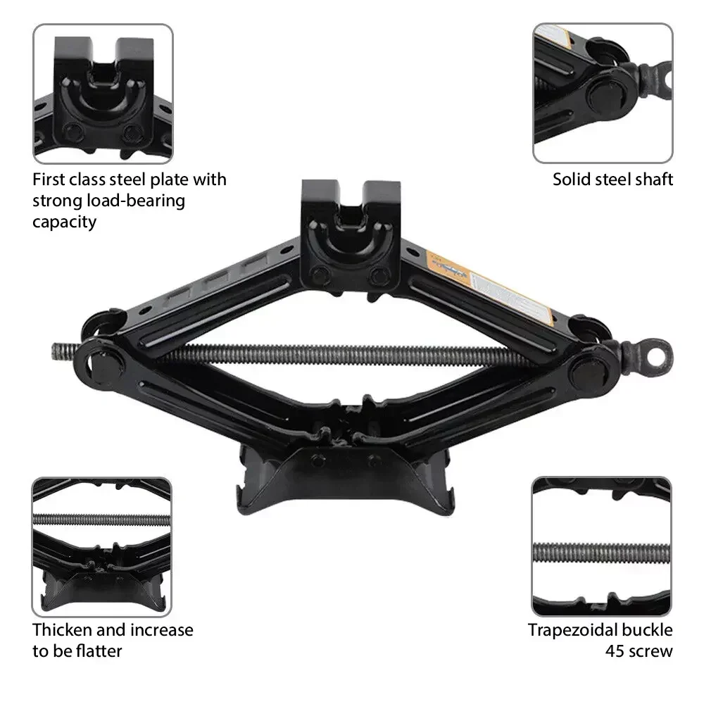 

Car Jacks 2 in 1 Manual Lift Jack Car Repair Tool Lifting Tool with Labor-saving Ratchet Wrench Foldable Jack for Car 2.5T 1.5T