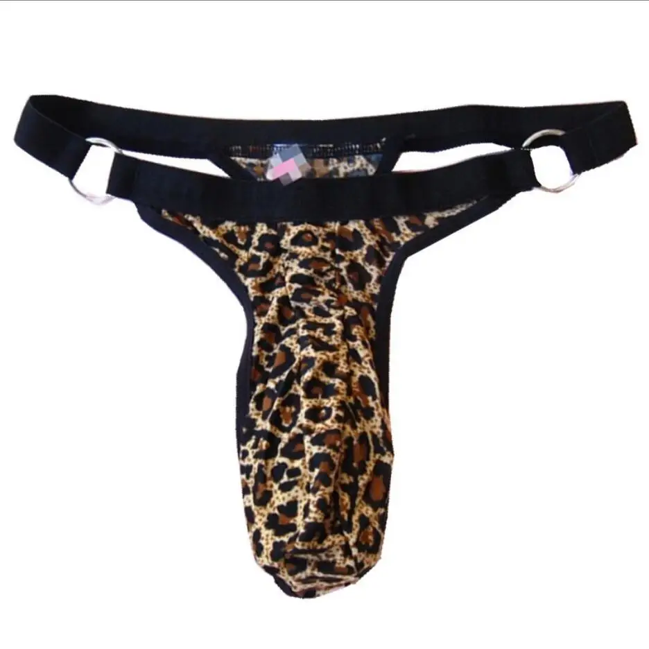 BDSM Leopard panty sexy Stripper Man O ring gstrings bandoge Thong Adult game for man sex toys roleplay product S2712