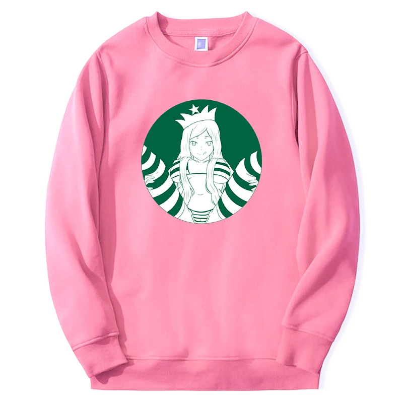 Hentai bucks Coffee Funny Pink Mens 2024 Sweatshirts Hoodies Unisex Hentai Anime Girl Harajuku Streetwear Fashion Cool Pullover